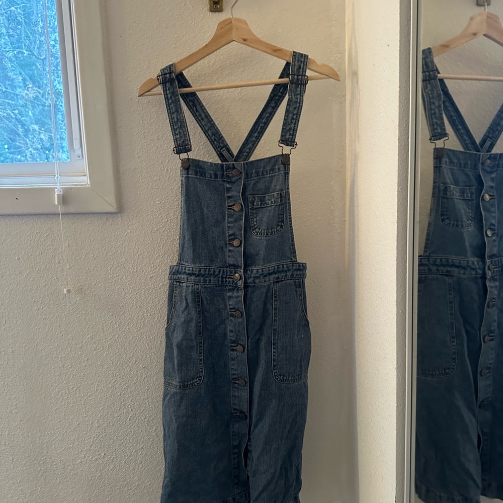 BDG Blue Denim Overall Dress